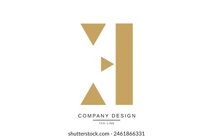 EI, IE Abstract Letters Logo Monogram Design Font Icon