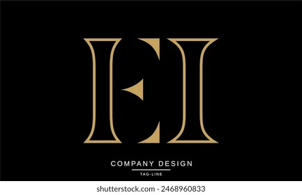 EI, IE Abstract Letters Logo Monogram Design Vector