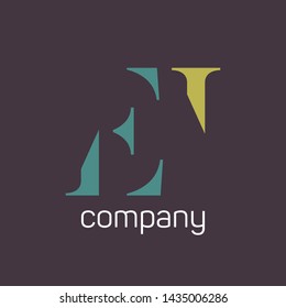 EI company logo design. Monogram. Letters E and I.