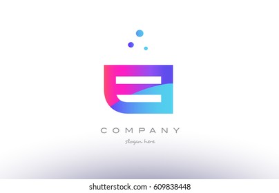 ei e i  creative pink purple blue modern dots creative alphabet gradient company letter logo design vector icon template