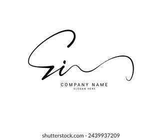 ei e i initial letter handwriting and signature logo