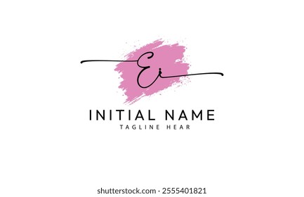  EI I E initial signature logo template vector