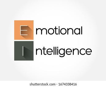 EI - Emotional Intelligence acronym, business concept background