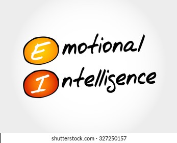 EI - Emotional Intelligence, acronym business concept