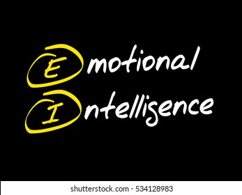 EI - Emotional Intelligence, acronym business concept