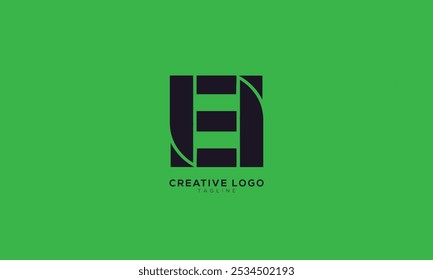 EI IE HE EH Abstract initial monogram letter alphabet logo design