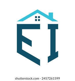 EI House Logo Design Template. Letter EI Logo for Real Estate, Construction or any House Related Business