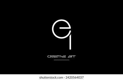 EI, IE, E, I abstract letters logomonogram