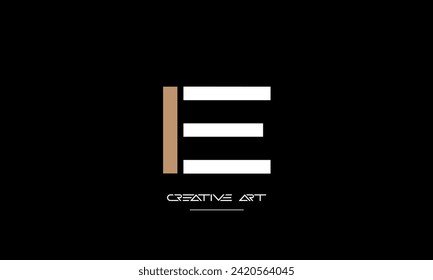 EI, IE, E, I abstract letters logomonogram