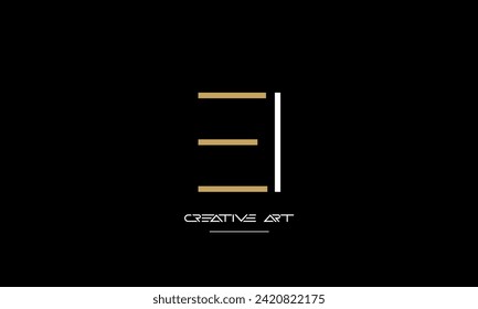 EI, IE, E, I abstract letters logo monogram