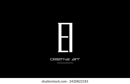 EI, IE, E, I abstract letters logo monogram