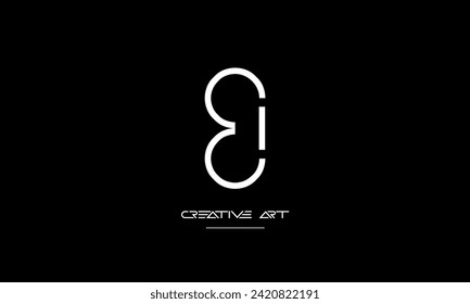 EI, IE, E, I abstract letters logo monogram