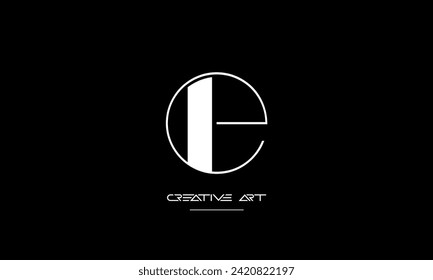 EI, IE, E, I abstract letters logo monogram