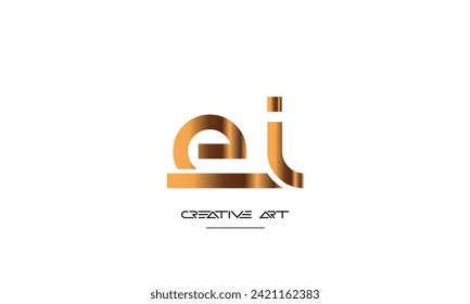 EI, IE, E, I abstract letters logo monogram