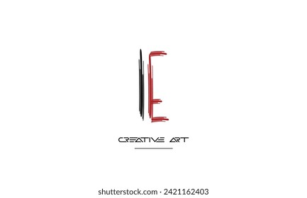 EI, IE, E, I abstract letters logo monogram