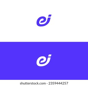 EI, IE, EJ, JE letter logo design template elements. Modern abstract digital alphabet letter logo.