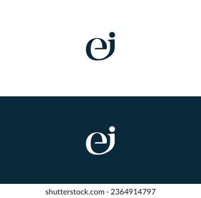 EI, IE, EJ, JE letter logo design template elements. Modern abstract digital alphabet letter logo.