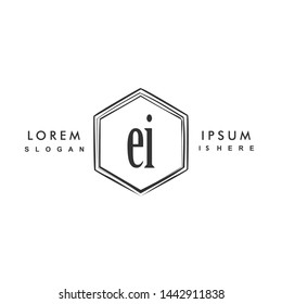 EI Initial beauty monogram logo vector