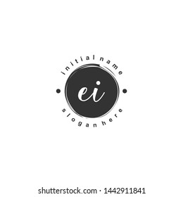 EI Initial beauty monogram logo vector