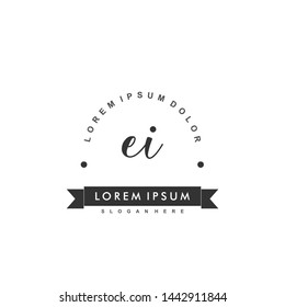 EI Initial beauty monogram logo vector