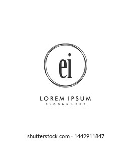 EI Initial beauty monogram logo vector