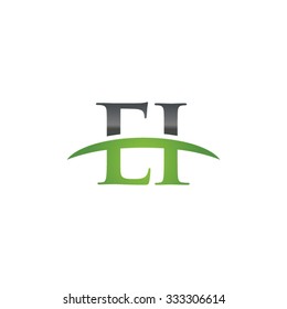 EI initial company green swoosh logo