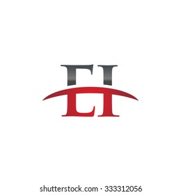 EI initial company red swoosh logo