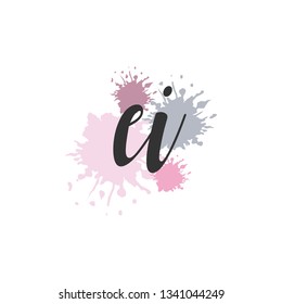 EI  Initial Handwriting logo template vector