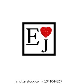 EI  Initial Handwriting logo template vector