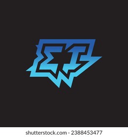 EI initial inspiration logo design esport and gaming clan ideas