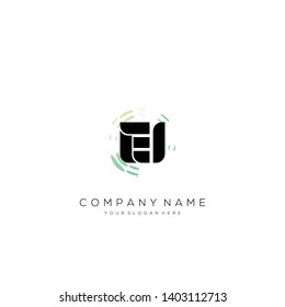 EI initial letter abstract logo design vector.