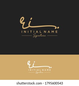 EI Initial letter handwriting and signature logo.