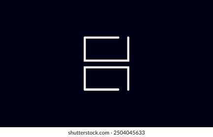 EI initial letter logo design. EI logo design vector in black background.