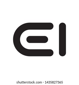 EI initial letter logo template vector icon design