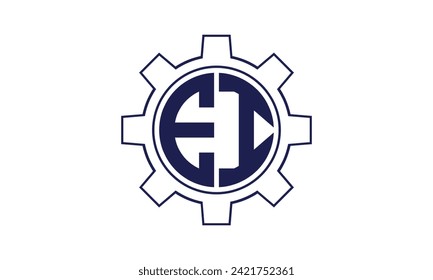 EI initial letter mechanical circle logo design vector template. industrial, engineering, servicing, word mark, letter mark, monogram, construction, business, company, corporate, commercial, geometric