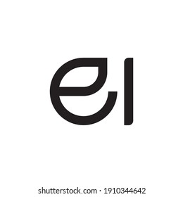 ei initial letter vector logo