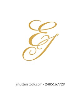 EI initial logo design vector stock