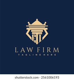 EI initial monogram logo for lawfirm vector design