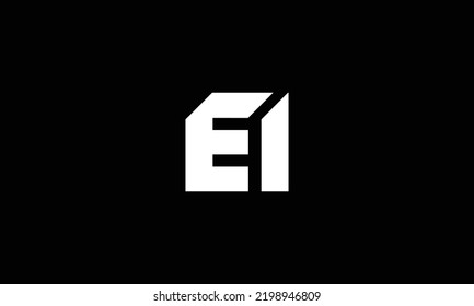  EI Letter Initial Logo Design Template Vector Illustration 