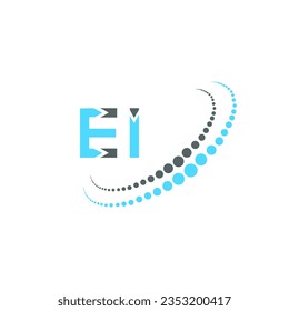 EI letter logo creative design. EI unique design.
