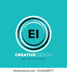 EI carta logotipo criativo design. EI design exclusivo. Ilustração vetorial