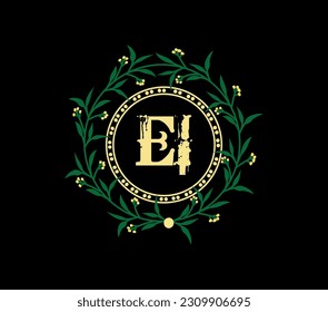 EI letter logo design with a circle shape. EI circle and cube shape logo design. EI monogram, business, real estate logo. EI Logo design with unique and simple design.