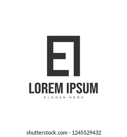 EI Letter logo design. Initial letter logo template design
