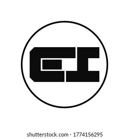 EI Letter Logo Design With Simple style