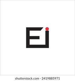 EI letter logo design template.