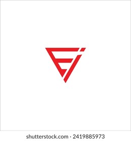 EI letter logo design template.