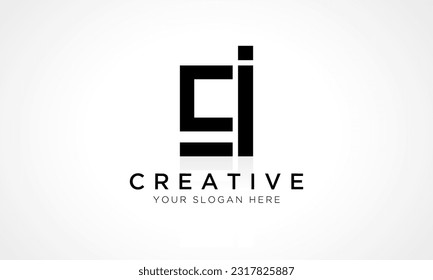 EI Letter Logo Design Vector Template. Alphabet Initial Letter EI Logo Design With Glossy Reflection Business Illustration.