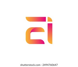 ei letter logo. ei logo design vector illustration