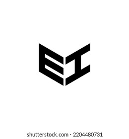 EI letter logo design with white background in illustrator. Vector logo, calligraphy designs for logo, Poster, Invitation, etc.