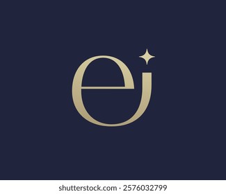 EI letter logo icon design. Classic style luxury initials monogram.